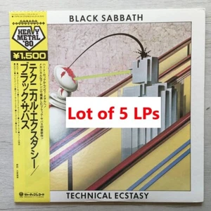 Lot of 5 Black Sabbath, 5 LPs Set, All with Obi, VG+ Condition - Imagen 1 de 5