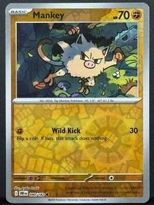 2025 Pokemon Destined Rivals #090/182 Mankey Reverse Holo - Picture 1 of 2