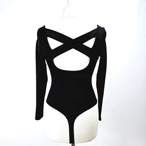 Anthropologie - NEU - The Viviette Langarm Body - Schwarz - S / M - Bild 1 von 3
