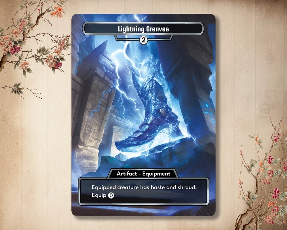 Lightning Greaves - High Quality Custom Card [ Alternative Custom Art ] - Imagen 1 de 1