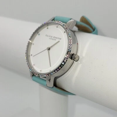 Reloj Olivia Burton OB16RB19 Mujer Arco Iris Cuero Turquesa - Pantalla Macy's Foto 1 de 4