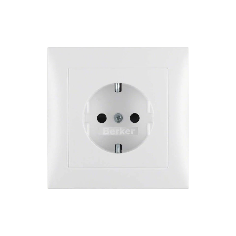 Berker 47429909 Steckdose SCHUKO mit Abdeckplatte S.1 polarweiß matt - Bild 1 von 1