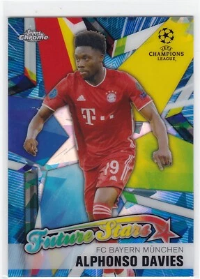 2020-21 Topps Chrome UCL Sapphire Future Stars #FS-AD Alphonso Davies - Image 1 of 2