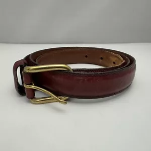Dooney & Bourke Men’s VTG Dark Brown Leather Belt Brass Buckle Sz 38 Luxury - Picture 1 of 7