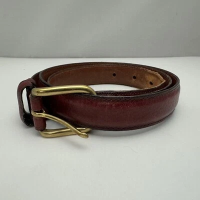 Cinturón de cuero marrón oscuro Dooney & Bourke para hombre de colección hebilla de latón talla 38 de lujo Foto 1 de 4