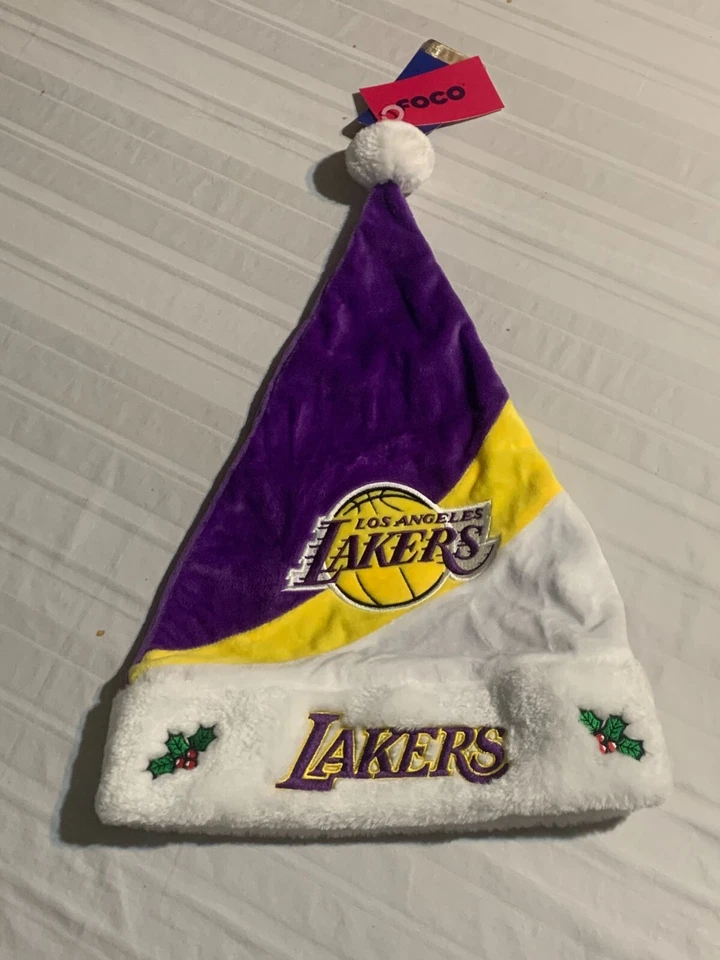 Sombrero de Papá Noel de la NBA de Los Angeles Lakers coleccionables nuevo Foto 1 de 1