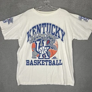 Vintage Kentucky Wildcats Shirt Mens Extra Large White Blue Apex NCAA Single USA - Picture 1 of 8