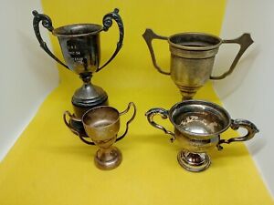 Vintage E.P.N.S. Trophy Cups - 2 Dated,  1  Linesman 1957-8 Award . As Seen 