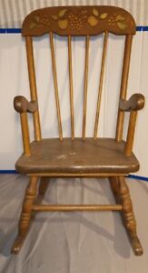 Vtg Hedstrom USA Children Wooden Rocking Chair