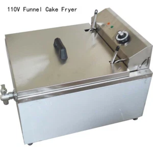 Commerciale 1 PC 110V 2 Stampi ad Anello Imbuto Inox Friggitrice per Torte Ciambelle - Foto 1 di 10