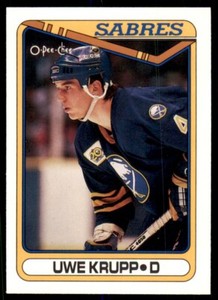 Uwe Krupp 1990-91 O-Pee-Chee #390 Buffalo Sabres