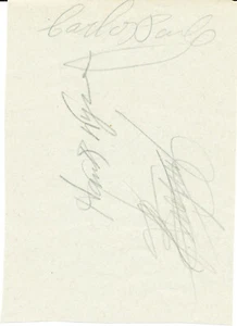 Carlos Paula 1954 Washington Senators Autographed Cut Rare Beckett Full Letter - Picture 1 of 2