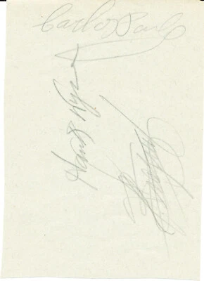 Carlos Paula 1954 Washington Senators Autographed Cut Rare Beckett Full Letter - Image 1 of 2