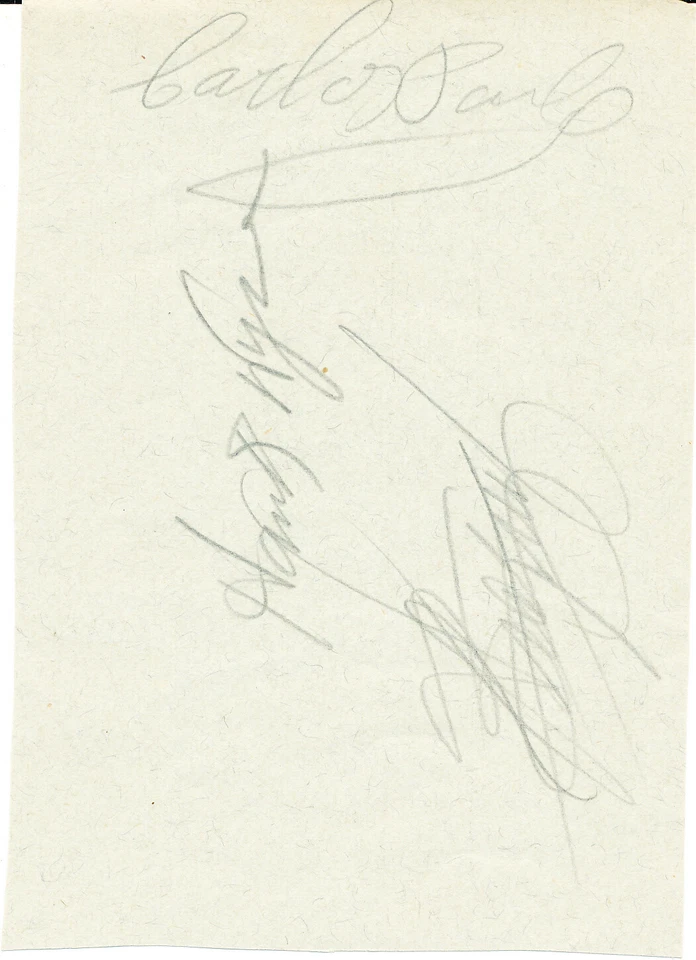 Carlos Paula 1954 Washington Senators Autographed Cut Rare Beckett Full Letter - Image 1 of 2