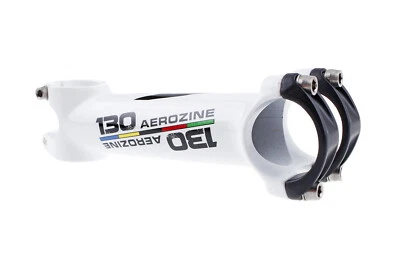 Aerozine XS7 Road MTB E-Bike Cycling AL7050 Stem w/Titanium bolts 6D 130mm White - Image 1 of 4