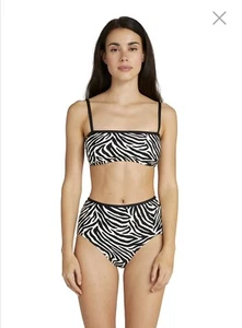 NWT $168 KATE SPADE New York zebra Print Bikini SET size M - Picture 1 of 7