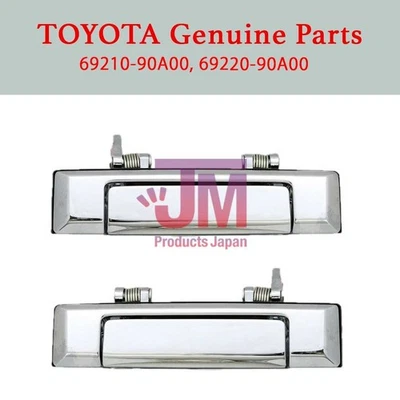 Nuevo par de manijas de puerta delantera cromadas genuinas Toyota Land Cruiser FJ60 FJ62 1984-90 Foto 1 de 3