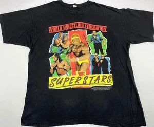 1991 WWF Superstars Hulk Hogan vintage black t-shirt QT3311 - Picture 1 of 2