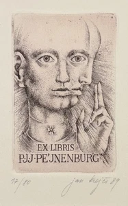 JAN KREJCI: Exlibris for P.J.J Pejnenburg; in Passepartout - Imagen 1 de 2
