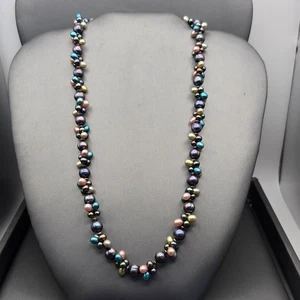 Honora Freshwater Baroque Cluster Pearl Necklace 18" Multicolor 925 Clasp - Picture 1 of 14
