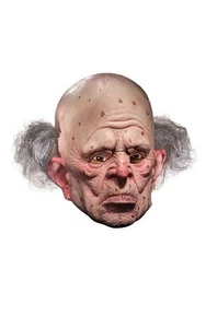 ADULTO HOMBRE ABUELO VIEJO HOMBRE MÁSCARA POP CON PELO HALLOWEEN DISFRAZ ACCESORIO - Imagen 1 de 2