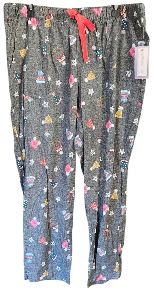 Pantalones de dormir Joyspun de franela estampados para mujer, multicolor talla XL (16-18) Foto 1 de 1