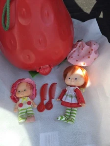 1980 Strawberry Shortcake Berry Koffer mit 2 Puppen & 2 Kämmen Vintage Lot - Bild 1 von 6
