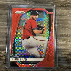 2025 Panini Prizm Carter Holton RED POWER PRIZM /99 Atlanta Braves #286 - Bild 1 von 2