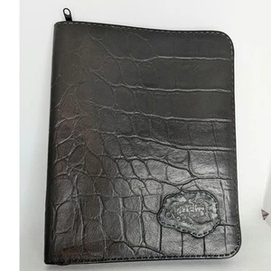 Carlos Falchi Alligator/Crocodile Leather Notebook Zip Paper Cover Organizer - Picture 1 of 7