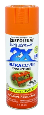 Rust-Oleum 249095 Gloss Real Orange Oil-Based Spray Paint 12 oz. (Pack of 6) - Image 1 of 3