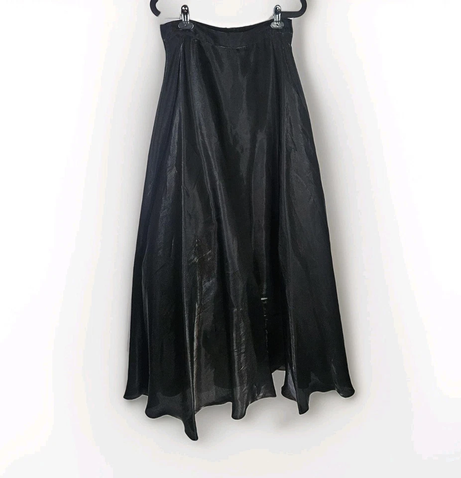 Falda enagua vintage años 90 negra talla 8 ropa de noche caprichosa gótica victoriana  Foto 1 de 4