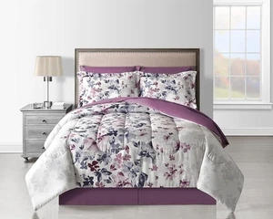New Fairfield Square Collection Monica Comforter Set Purple Twin XL 6 Piece Set - Picture 1 of 9