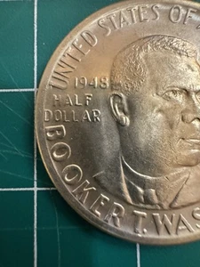 1948 Booker T. Washington Half Dollar – Blast White, Lustrous - Picture 1 of 8