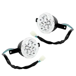 [2pcs 12V LED HeadLight Lamp Fit For Bull Farm Quad Dirt Bike ATV 150cc 250cc - Picture 1 of 7