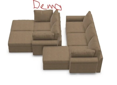 Large 18 pc. Loves@c Sactional Set w/ Deep Seats 4 Storage seats - Image 1 of 4