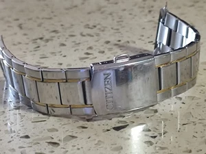 Citizen Eco drive & promaster bracelet used 20mm Steel & GoldUsed - Picture 1 of 13