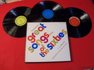 GREAT SONGS OF THE SIXTIES 3 LP BOX SET ON CLASSIC ROCK POP FOLK VINTAGE VINYL! - Picture 1 of 10