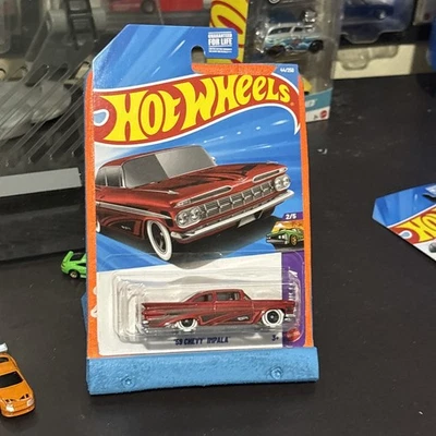 Estuche Hot Wheels 2026 A '59 Chevy Impala #2/5 Layin' Bajo Nuevo Pintura Roja Foto 1 de 2