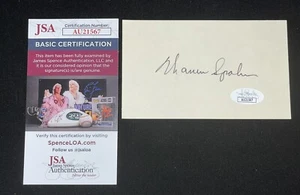 Warren Spahn MILWAUKEE BRAVES AUTOGRAPHED SIGNED CUT JSA COA - Picture 1 of 1