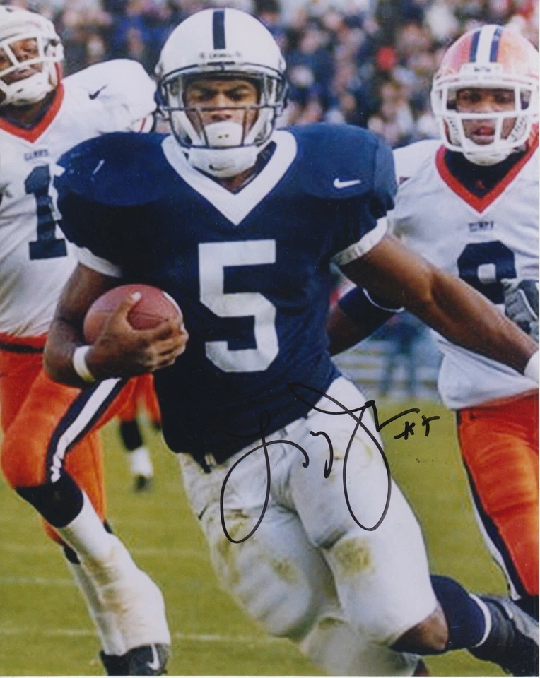 Foto assinada por Larry Johnson #2 8x10 com certificado de autenticidade Penn State Lions - Imagem 1 de 1