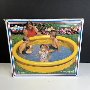 VTG 1998 Intex The Wet Set Inflatable Kid Pool 72” Diameter 15” High NEVER USED - Picture 1 of 7