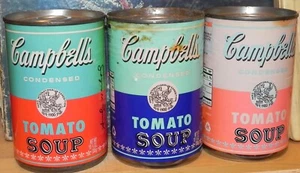 Lattine zuppa di pomodoro Andy Warhol Campbell 50 anni arte NON APERTE - Foto 1 di 2
