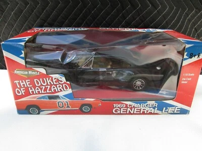 1969 DODGE CHARGER BLACK CHASE GENERAL LEE 1/18 NEW - Image 1 of 4