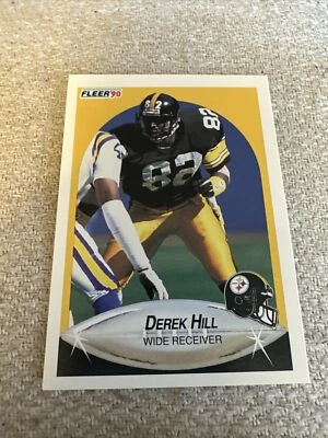 1990 Fleer Derek Hill Rookie Pittsburgh Steelers #142 - Image 1 of 2