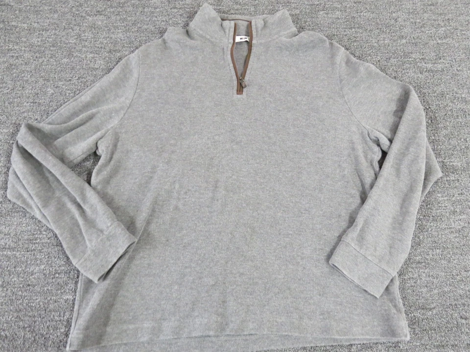 Joseph Abboud свитер мужской XL серый 1/4 молнии длинным рукавом пуловер толстовка - Изображение 1 из 4