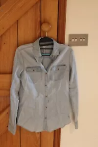Womens Denim & Co light wash denim shirt, UK 6, great condition - Picture 1 of 1