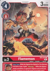 BANDAI DIGIMON CARD GAME FLAMEMON BT6-010 RED - Picture 1 of 2