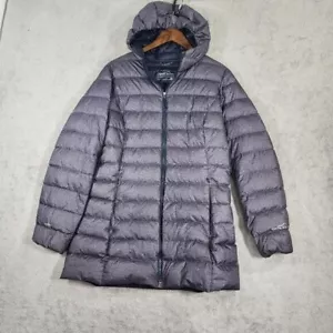 Eddie Bauer 80% Down Women's M Down Insulated Hooded Full Zip Puffer Coat - Picture 1 of 10