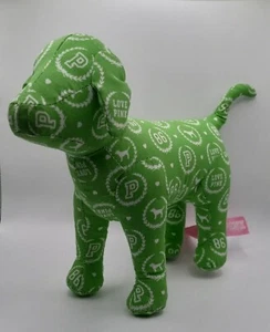 Victoria's Secret ROSA VS Peluche Perro Verde Blanco Amor Rosa 86 - Imagen 1 de 7