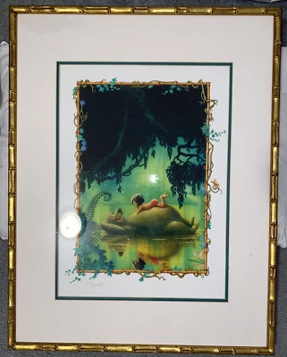 Disney Giclee Jungle Book Just The Bare Necessities certificado de autenticidad limitado arte enmarcado firmado Foto 1 de 4